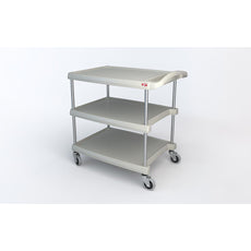 myCart Series 3-shelf Utility Cart, Gray, 23.4375" x 34.375"