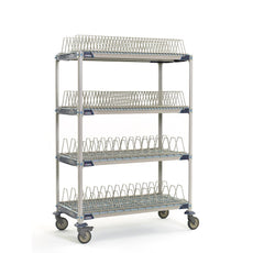 MetroMax i Mobile Drying Rack with Two Tray Racks and Two Pan Racks, 26" x 50" x 68"