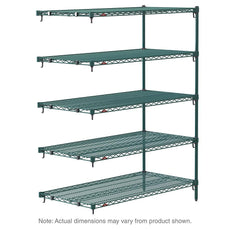 Super Adjustable Super Erecta 5-Tier Add-On Unit, Metroseal 3 Epoxy, 21" x 42" x 74"