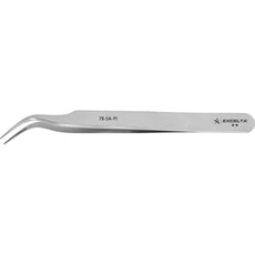 Excelta 7B-SA-PI Curved Very Fine Serrated Tip Anti-Magnetic Stainless Steel Tweezer