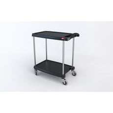 myCart Series 2-shelf Utility Cart, Black, 18.3125" x 31.5"