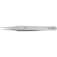 Excelta 2-SA-PI 4.75" Straight Tapered Very Fine Point Anti-magnetic Stainless Steel Tweezer