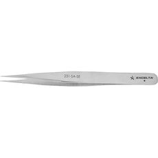 Excelta 231-SA-SE Strong Fine Point with Serrated Tip Anti-magnetic Stainless Steel Tweezer