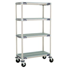 MetroMax i 4-Tier Stem Caster Cart, Open Grid Shelves, 18" x 36" x 67.3125"