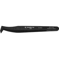 Excelta 6-ESD Angled Flat Sharp Point Plastic Tweezer