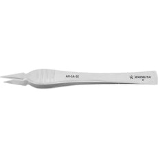 Excelta AH-SA-SE Straight Strong Serrated Tip Anti-Magnetic Stainless Steel Tweezer