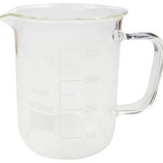 BEAKER w/ GLASS HANDLE 400ML