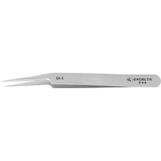 Excelta 5A-S Very Fine Offset Tapered Tip Stainless Steel Microscopy Tweezer