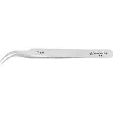 Excelta	7-S-PI Curved Very Fine Point Stainless Steel Tweezer 7-S-PI