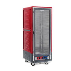 C5 3 Series Holding Cabinet with Insulation Armour, Full Height, Combination Module, Full Length Clear Door, Universal Wire Slides, 120V, 1440W, Red