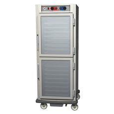 C5 9 Series Pass-Thru Heated Holding Cabinet, Full Height, Aluminum, Dutch Clear Doors/Dutch Clear Doors, Lip Load Aluminum Slides