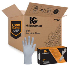 Kimberly Clark Gloves GRAY NITRILE #97821 KLEENGUARD G10 - SMALL (CS10 boxes of 150pk)