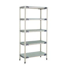 MetroMax i 5-Tier Starter Unit with Solid Bottom Shelf, 18" x 36" x 74"