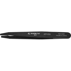 Excelta 609-ESD Straight Flat Round Point Plastic Tweezer