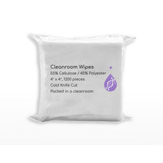 LabClean Wipe Cellulose/Polyester 4"x4"- Cleanroom Nonwoven Wipes - Bag of 1200