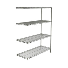 Super Erecta 4-Tier Add-On Unit, Brite, 18" x 48" x 63"