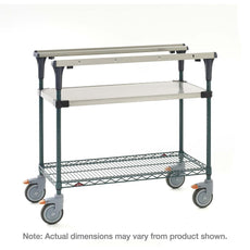 PrepMate MultiStation, 30", Solid Stainless Steel top shelf and MetroSeal 3 Epoxy Wire bottom shelf with Stainless Steel posts