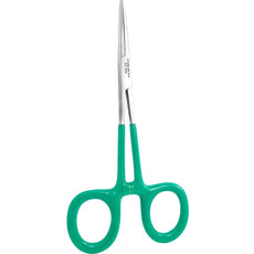 Excelta 37PH 6" Straight Stainless Steel Hemostat with Serrated Jaws and Vinyl Handles - 37PH