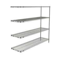 Super Erecta 4-Tier Add-On Unit, Brite, 18" x 72" x 63"