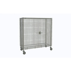 Super Erecta Mobile Security Unit, Chrome, 27.25" x 65" x 67.9375"