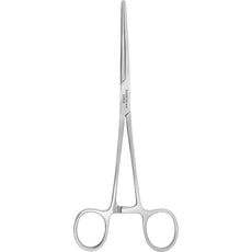 Excelta 39-SE 8" Straight Stainless Steel Hemostat with Serrated Jaws