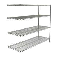 Super Erecta 4-Tier Add-On Unit, Brite, 24" x 72" x 63"