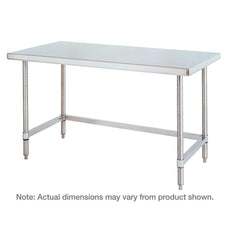 Metro HD Super Stainless Steel Stationary Worktable with Bottom 3-Sided Frame, 36" x 60" x 34"