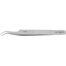 Excelta 7-S-SE Curved Very Fine Point Stainless Steel Tweezer