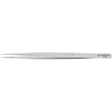 Excelta 19-S .027" x .024" Strong Serrated Tip Stainless Steel Tweezer