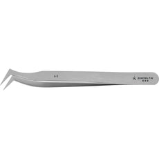 Excelta	6-S Angled Very Fine Point Stainless Steel Tweezer