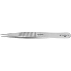 Excelta 00B-SA-PI Straight Medium Point Anti-Magnetic Stainless Steel Tweezer