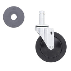 5" Super Erecta Resilient Rubber Swivel Stem Caster