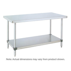 Metro HD Super Stainless Steel Stationary Worktable with Galvanized Bottom Shelf, 30" x 96" x 34"