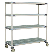 MetroMax i 4-Tier Stem Caster Cart, Open Grid Shelves, 24" x 60" x 67.3125"