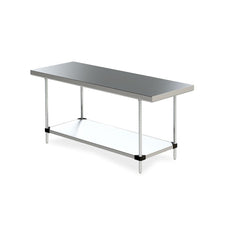 Metro Space Saver Stainless Steel Space Saver Stationary Worktable with Stainless Bottom Shelf, 24" x 36" x 34"