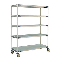 MetroMax i 5-Tier Stem Caster Cart, Solid Bottom Shelf, 24" x 60" x 79.3125"