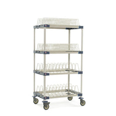 MetroMax 4 Mobile Drying Rack with Two Tray Racks and Two Pan Racks, 26" x 38" x 68"