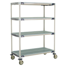 MetroMax i 4-Tier Stem Caster Cart, Open Grid Shelves, 24" x 48" x 67.3125"