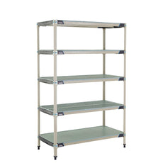 MetroMax i 5-Tier Starter Unit with Solid Bottom Shelf, 24" x 48" x 74"