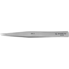 Excelta AA-S .008" x .008" Straight Medium Fine Point Stainless Steel Tweezer