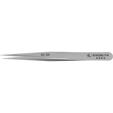 Excelta 3C-SN 4.38" Very Fine Point Super Neverust Stainless Steel Tweezer