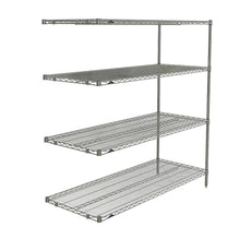 Super Erecta 4-Tier Add-On Unit, Brite, 24" x 60" x 63"