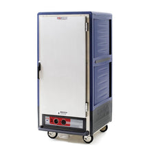 C5 3 Series Holding Cabinet with Insulation Armour, 3/4 Height, Heated Holding Module, Full Length Solid Door, Universal Wire Slides, 120V, 2000W, Blue