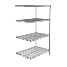 Super Erecta 4-Tier Add-On Unit, Brite, 24" x 36" x 63"