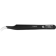 Excelta 7-SA-EC Curved Very Fine Point Anti-Mag. Neverust Stainless Steel Tweezer