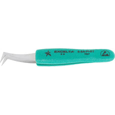 Excelta 6-SA-PI-ET Ergo-Tweeze Angled Flat Sharp Point Anti-Magnetic Stainless Steel Tweezer