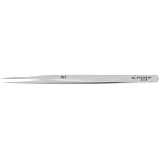 Excelta SS-S .008" X .005" Straight Very Fine Point Stainless Steel Tweezer