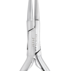 Excelta 2843L .050" Wide Tip Round Nose Stainless Steel Pliers with Long Handles