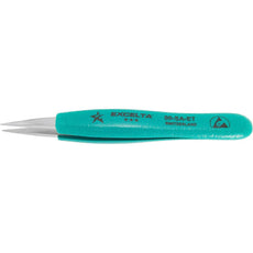 Excelta 00-SA-ET Ergo-Tweeze .018" x .010" Straight Strong Medium Point Neverust Anti-Magnetic Stainless Steel Ergo Tweezer