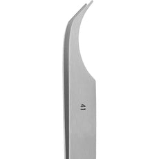 Excelta 41  Curved Flame Hardened Tip Carbon Steel Tweezer